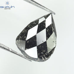 0.78 CT Slice Shape Natural Diamond Salt And Pepper Color I3 Clarity (10.36 MM)