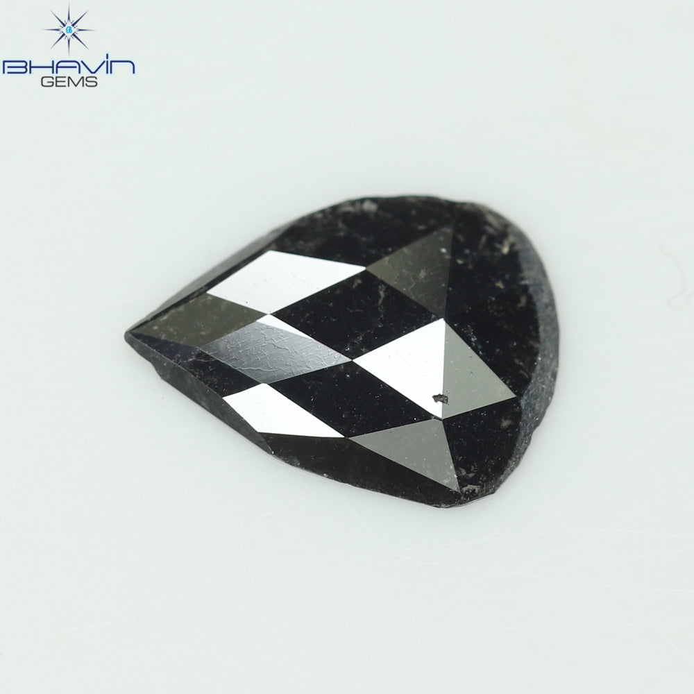 0.78 CT Slice Shape Natural Diamond Salt And Pepper Color I3 Clarity (10.36 MM)