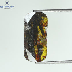 1.81 CT Slice Shape Natural Diamond Brown Color I3 Clarity (13.00 MM)