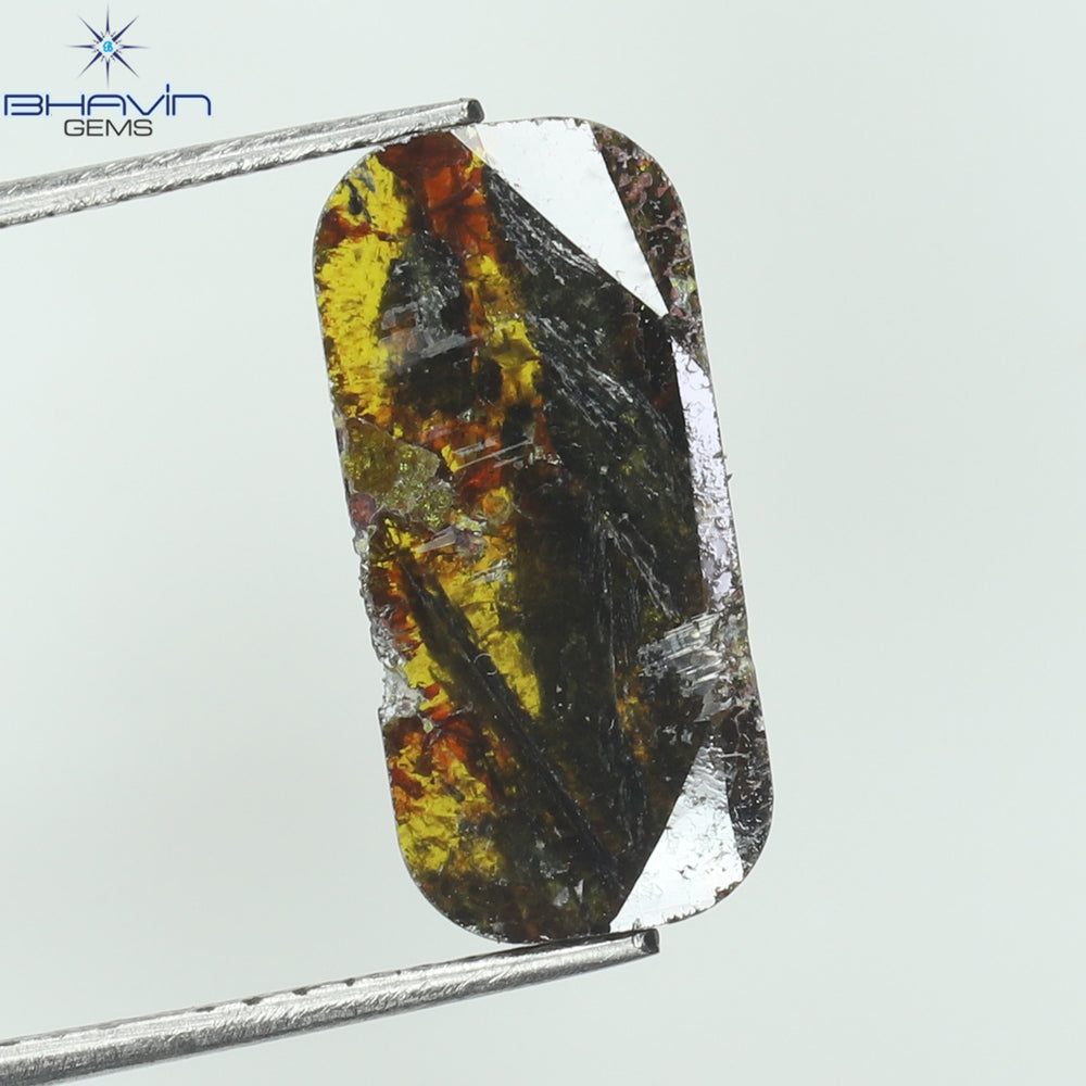 1.81 CT Slice Shape Natural Diamond Brown Color I3 Clarity (13.00 MM)