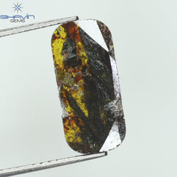 1.81 CT Slice Shape Natural Diamond Brown Color I3 Clarity (13.00 MM)