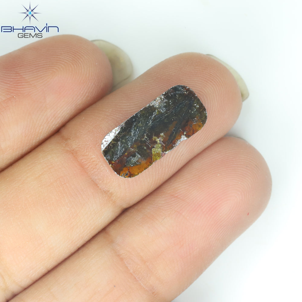 1.81 CT Slice Shape Natural Diamond Brown Color I3 Clarity (13.00 MM)