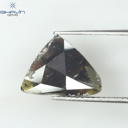 2.66 CT Triangle Slice Shape Natural Diamond Brown Color I3 Clarity (14.00 MM)