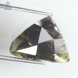 2.66 CT Triangle Slice Shape Natural Diamond Brown Color I3 Clarity (14.00 MM)