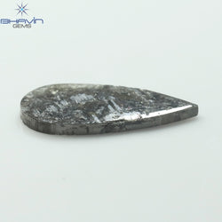 1.98 CT Pear Slice Shape Natural Diamond Salt And Pepper Color I3 Clarity (16.50 MM)