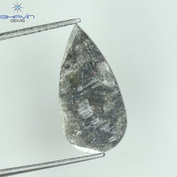 1.98 CT Pear Slice Shape Natural Diamond Salt And Pepper Color I3 Clarity (16.50 MM)