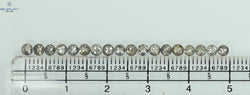 2.00 CT/18 Pcs Round Rose Cut Shape Natural Loose Diamond Salt And Pepper Color I3 Clarity (2.90 MM)