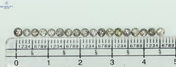 1.64 CT/18 Pcs Round Rose Cut Shape Natural Loose Diamond Salt And Pepper Color I3 Clarity (2.61 MM)