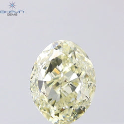 1.00 CT Oval Shape Natural Diamond Yellow Color SI1 Clarity (6.39 MM)