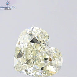 1.00 CT Heart Shape Natural Diamond Yellow Color SI1 Clarity (6.02 MM)