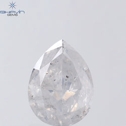 1.58 CT Pear Shape Natural Diamond White Color I2 Clarity (8.89 MM)
