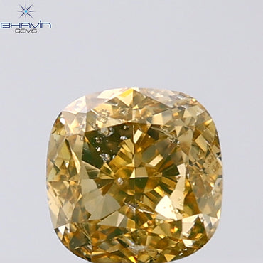 0.83 CT Cushion Shape Natural Diamond Brown Color SI2 Clarity (4.95 MM)