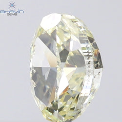 1.00 CT Oval Shape Natural Diamond Yellow Color SI1 Clarity (6.39 MM)
