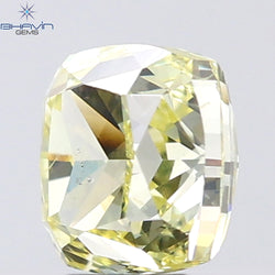 1.01 CT Cushion Shape Natural Diamond Yellow Color SI1 Clarity (5.12 MM)