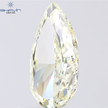 1.00 CT Pear Shape Natural Diamond Yellow Color VVS1 Clarity (8.95 MM)