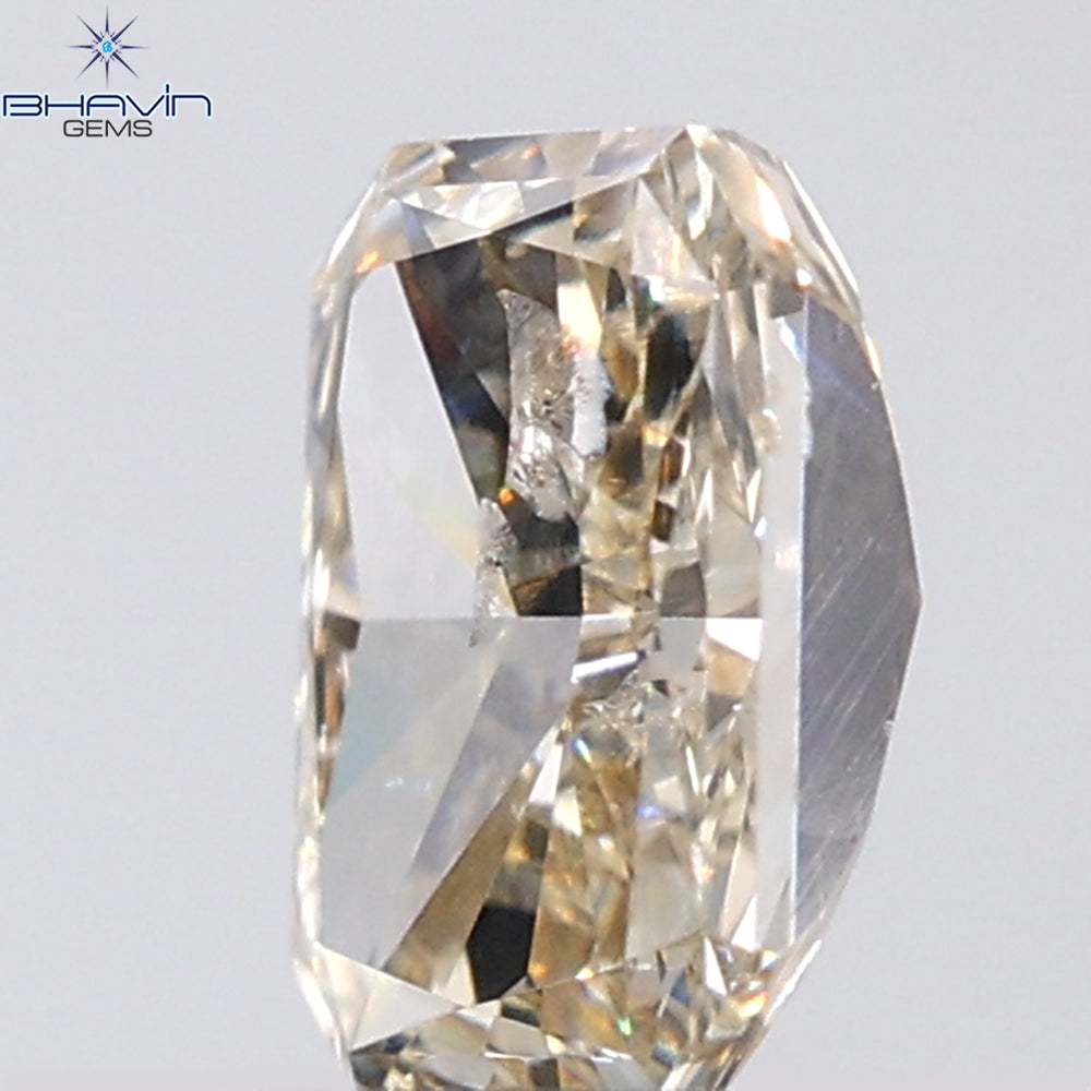 1.04 CT Radiant Shape Natural Diamond Brown Color I1 Clarity (6.39 MM)