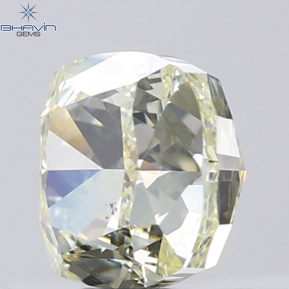 1.02 CT Cushion Shape Natural Diamond Yellow Color SI1 Clarity (5.35 MM)