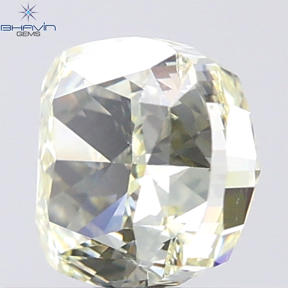 1.02 CT Cushion Shape Natural Diamond Yellow Color VS1 Clarity (5.31 MM)