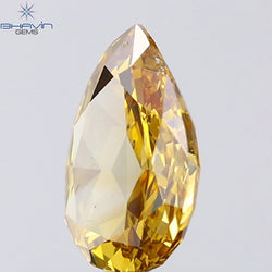 0.81 CT Pear Shape Natural Diamond Orange Color VS2 Clarity (7.81 MM)