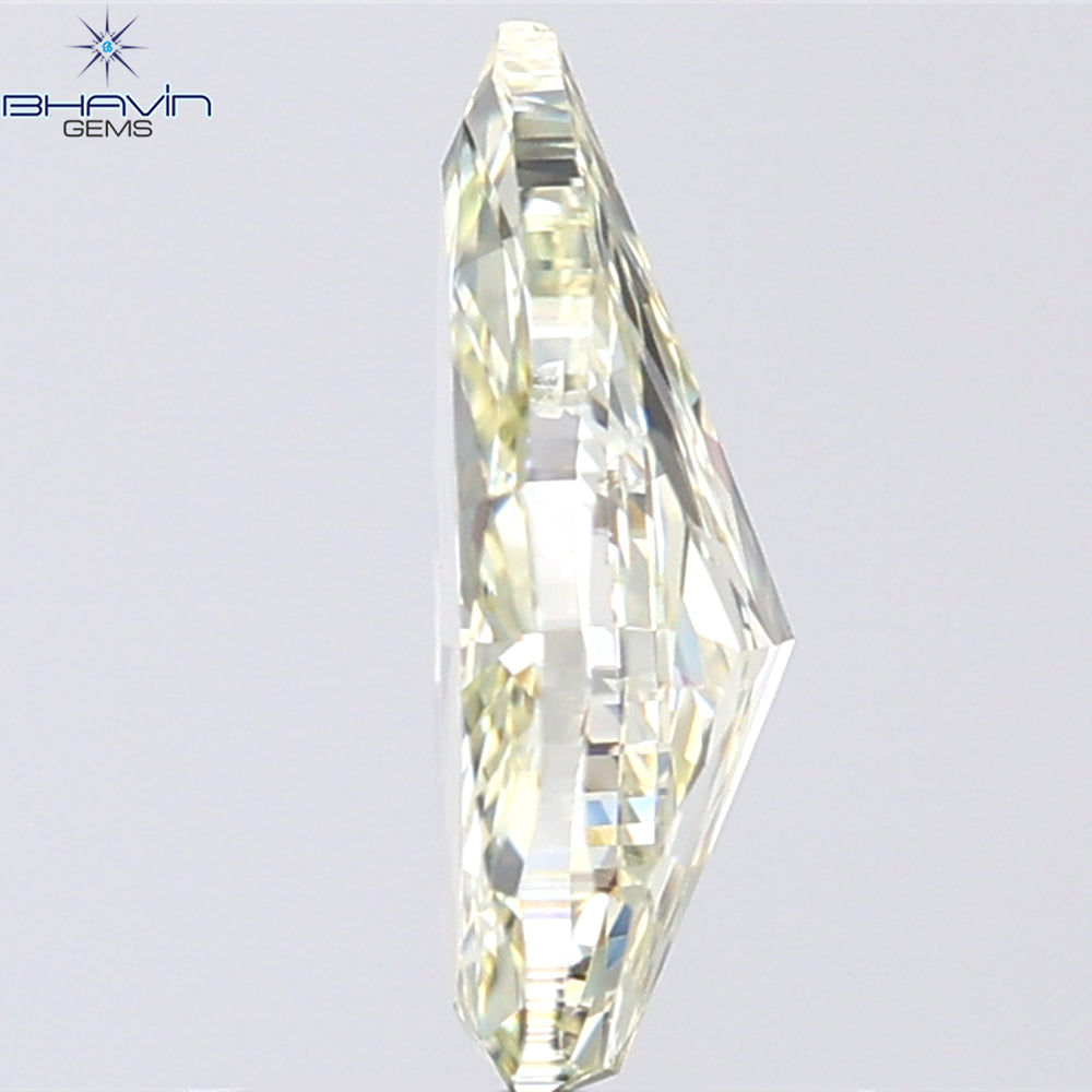 1.00 CT Pear Shape Natural Diamond Yellow Color VVS1 Clarity (8.95 MM)