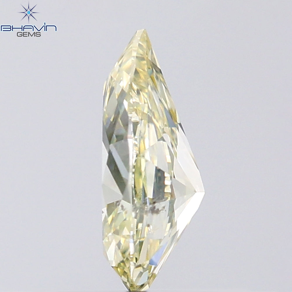 1.02 CT Pear Shape Natural Diamond Greenish Yellow Color SI2 Clarity (8.44 MM)