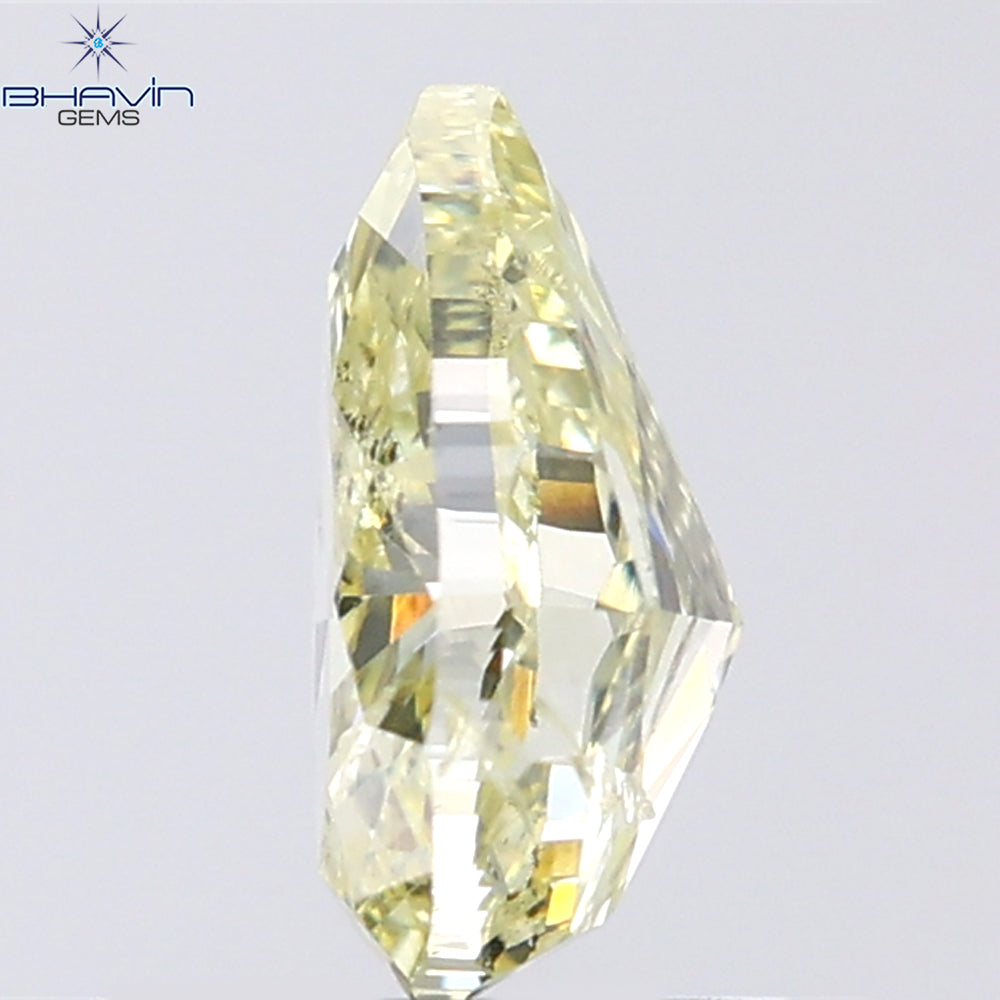 1.01 CT Pear Shape Natural Diamond Yellow Color I1 Clarity (7.58 MM)