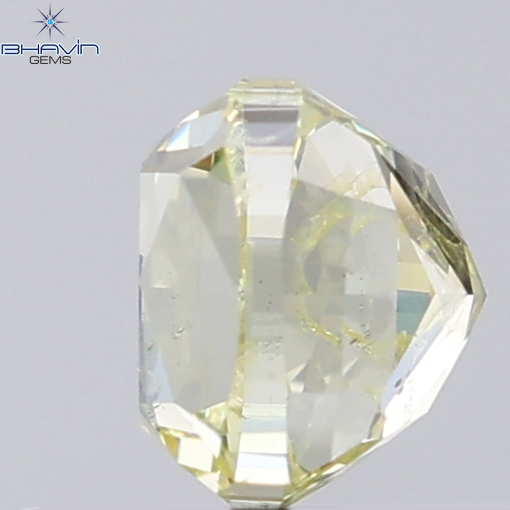 1.01 CT Cushion Shape Natural Diamond Yellow Color SI1 Clarity (5.12 MM)