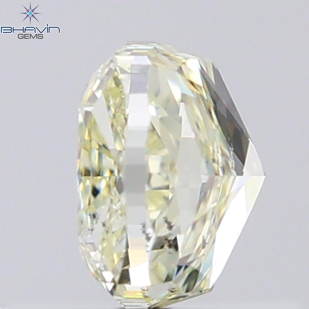 1.02 CT Cushion Shape Natural Diamond Yellow Color SI1 Clarity (5.35 MM)