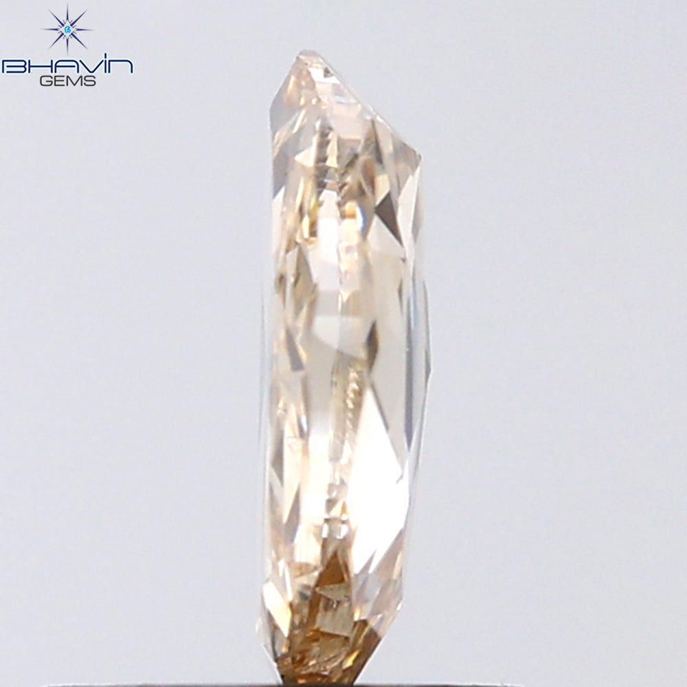 0.89 CT Oval Shape Natural Diamond Brown Color SI Clarity (7.66 MM)