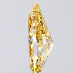 0.72 CT Pear Shape Natural Diamond Orange Color SI2 Clarity (7.54 MM)