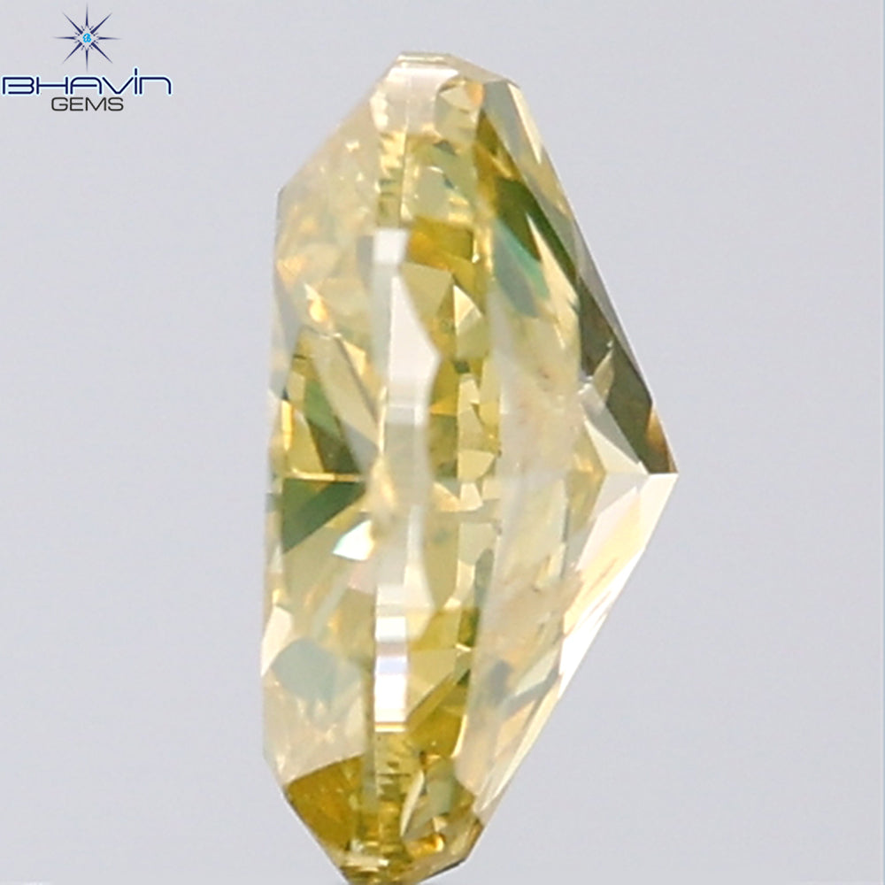 1.01 CT Oval Shape Natural Diamond Green Yellow Color SI2 Clarity (7.02 MM)