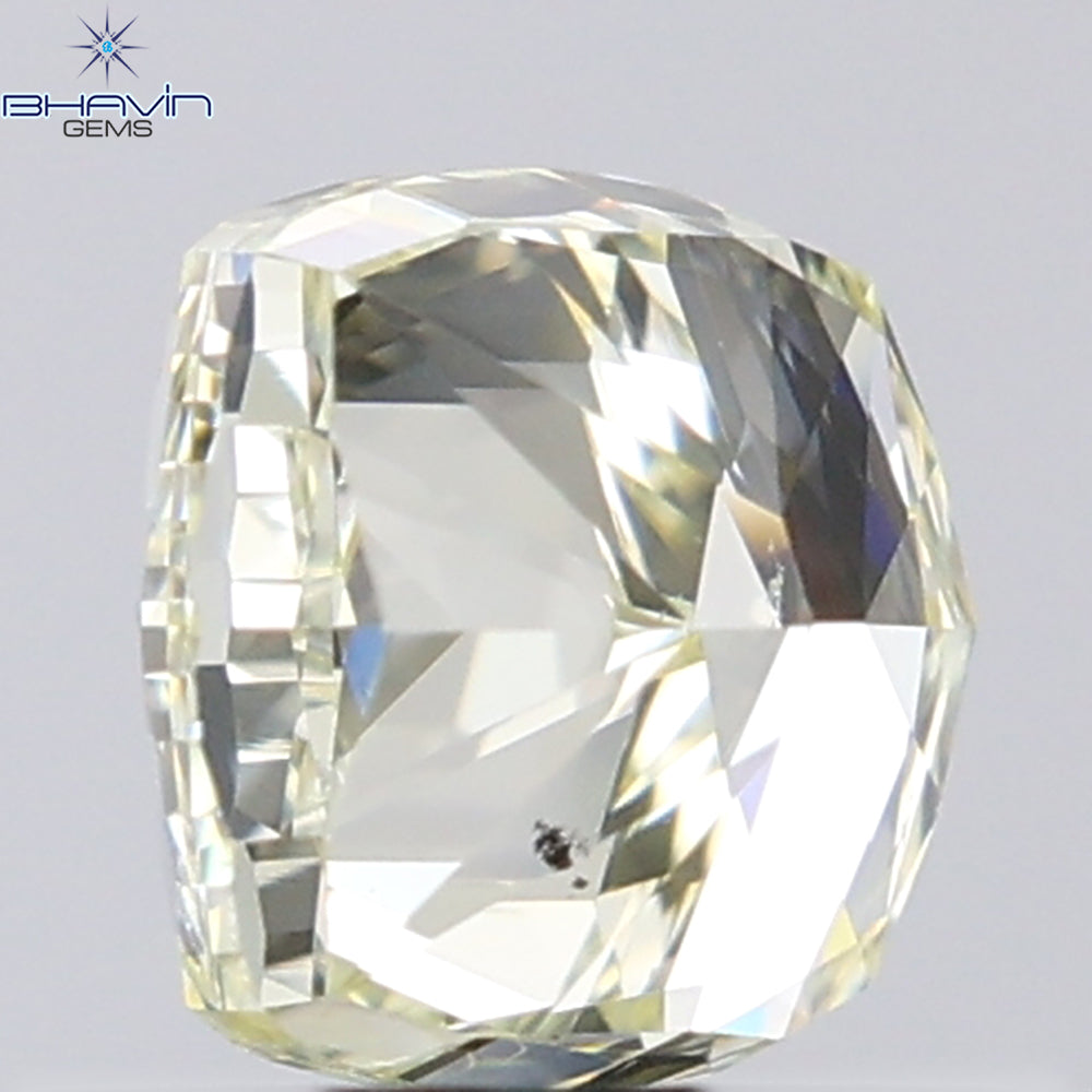 1.02 CT Cushion Shape Natural Diamond Yellow Color SI1 Clarity (5.35 MM)