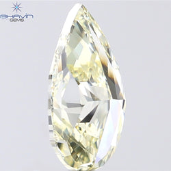 1.00 CT Pear Shape Natural Diamond Yellow Color VVS1 Clarity (8.95 MM)