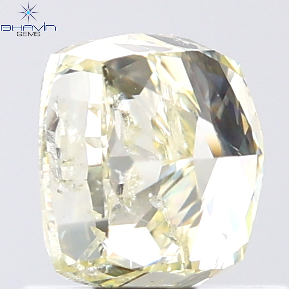 1.01 CT Cushion Shape Natural Diamond Yellow Color I1 Clarity (5.27 MM)