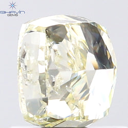 1.01 CT Cushion Shape Natural Diamond Yellow Color I1 Clarity (5.27 MM)