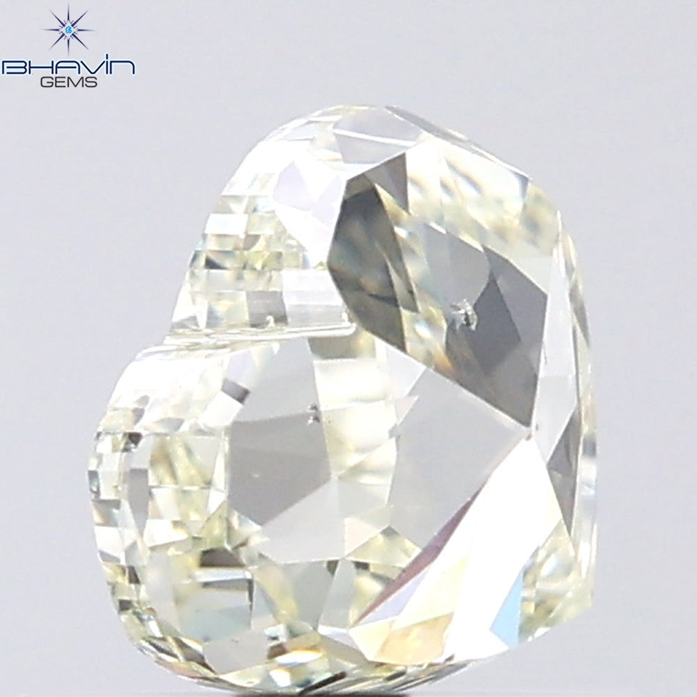 1.00 CT Heart Shape Natural Diamond Yellow Color SI1 Clarity (6.02 MM)