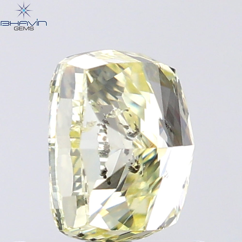 1.02 CT Cushion Shape Natural Diamond Yellow Color SI2 Clarity (5.83 MM)