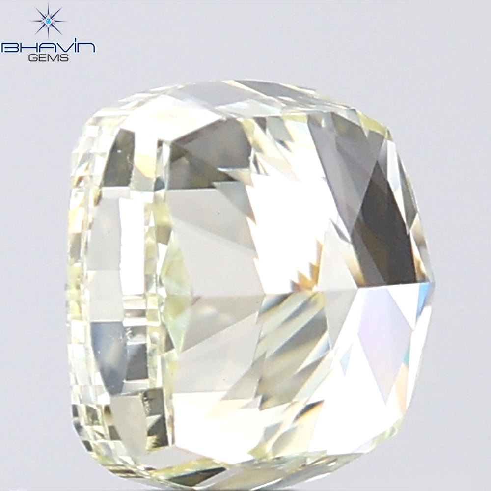 1.02 CT Cushion Shape Natural Diamond Yellow Color VS1 Clarity (5.31 MM)