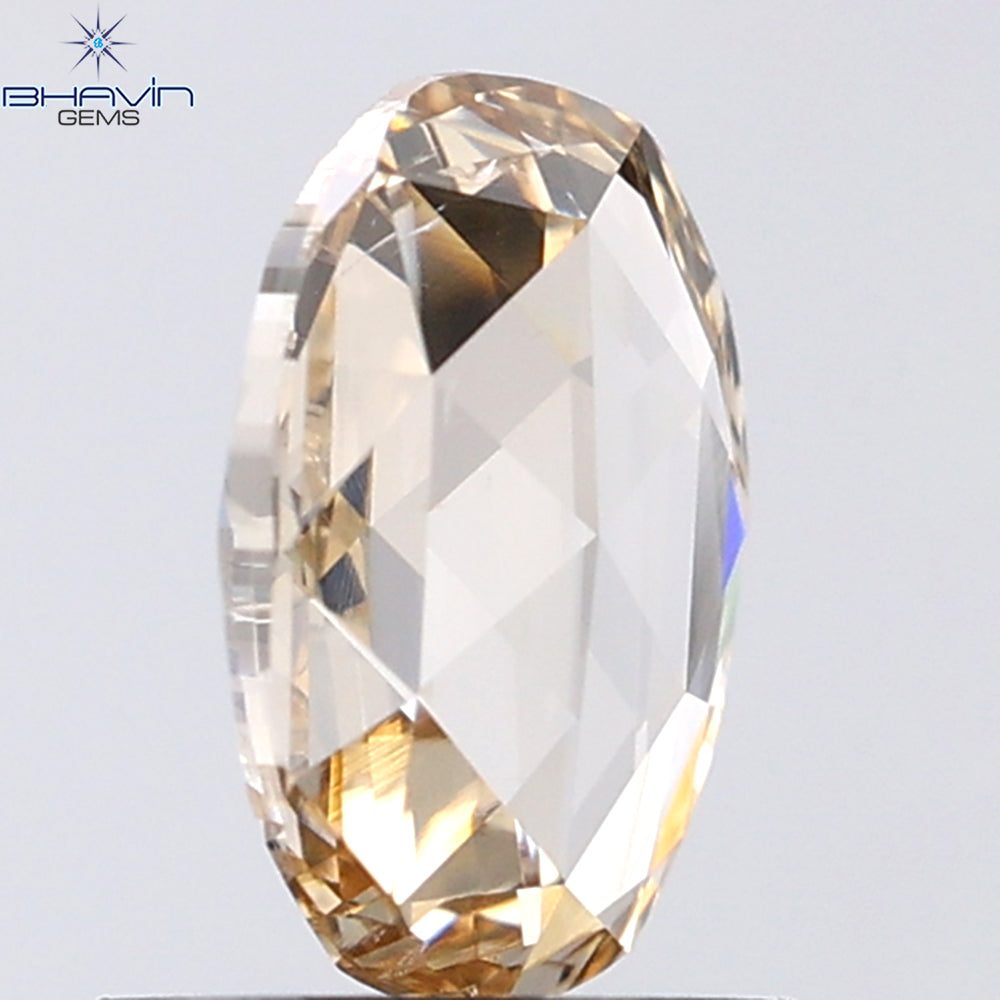 0.89 CT Oval Shape Natural Diamond Brown Color SI Clarity (7.66 MM)