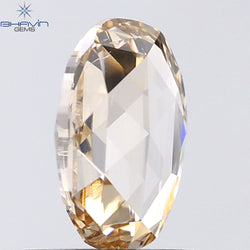 0.89 CT Oval Shape Natural Diamond Brown Color SI Clarity (7.66 MM)