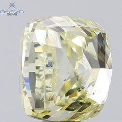 1.01 CT Cushion Shape Natural Diamond Yellow Color SI1 Clarity (5.12 MM)
