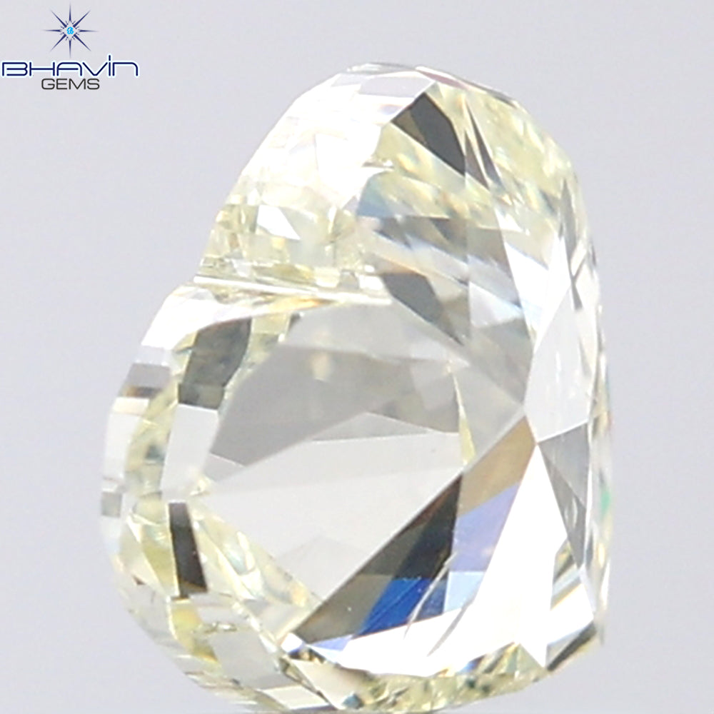 1.02 CT Heart Shape Natural Diamond Yellow Color SI1 Clarity (6.43 MM)