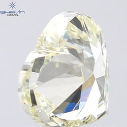 1.02 CT Heart Shape Natural Diamond Yellow Color SI1 Clarity (6.43 MM)