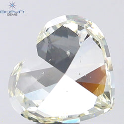 1.00 CT Heart Shape Natural Diamond Yellow Color SI1 Clarity (6.02 MM)