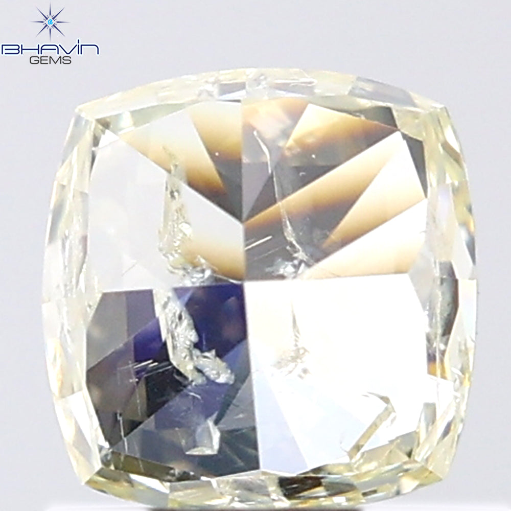 1.01 CT Cushion Shape Natural Diamond Yellow Color I1 Clarity (5.27 MM)