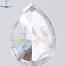 1.58 CT Pear Shape Natural Diamond White Color I2 Clarity (8.89 MM)