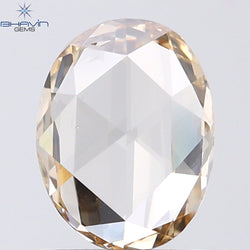 0.89 CT Oval Shape Natural Diamond Brown Color SI Clarity (7.66 MM)