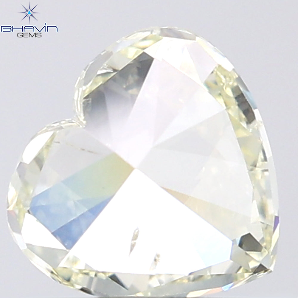 1.02 CT Heart Shape Natural Diamond Yellow Color SI1 Clarity (6.43 MM)