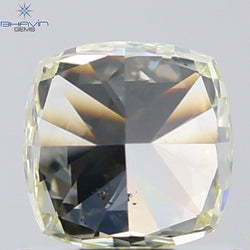 1.02 CT Cushion Shape Natural Diamond Yellow Color SI1 Clarity (5.35 MM)