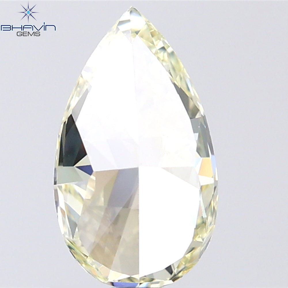 1.00 CT Pear Shape Natural Diamond Yellow Color VVS1 Clarity (8.95 MM)
